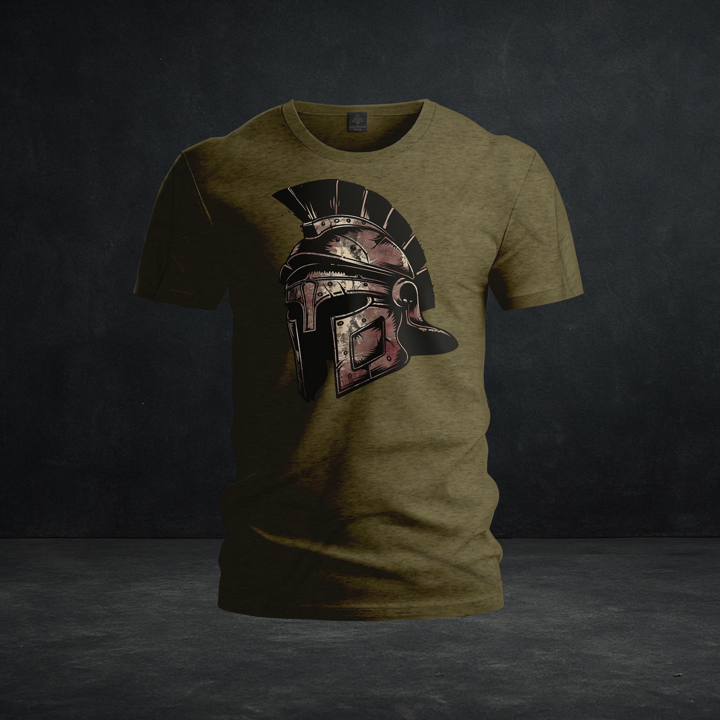 Spartan Helmet Tee — Tri-Blend Vintage Roman Warrior Graphic T-Shirt