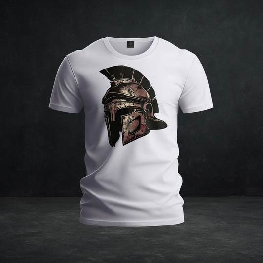 Spartan Helmet Tee — Tri-Blend Vintage Roman Warrior Graphic T-Shirt
