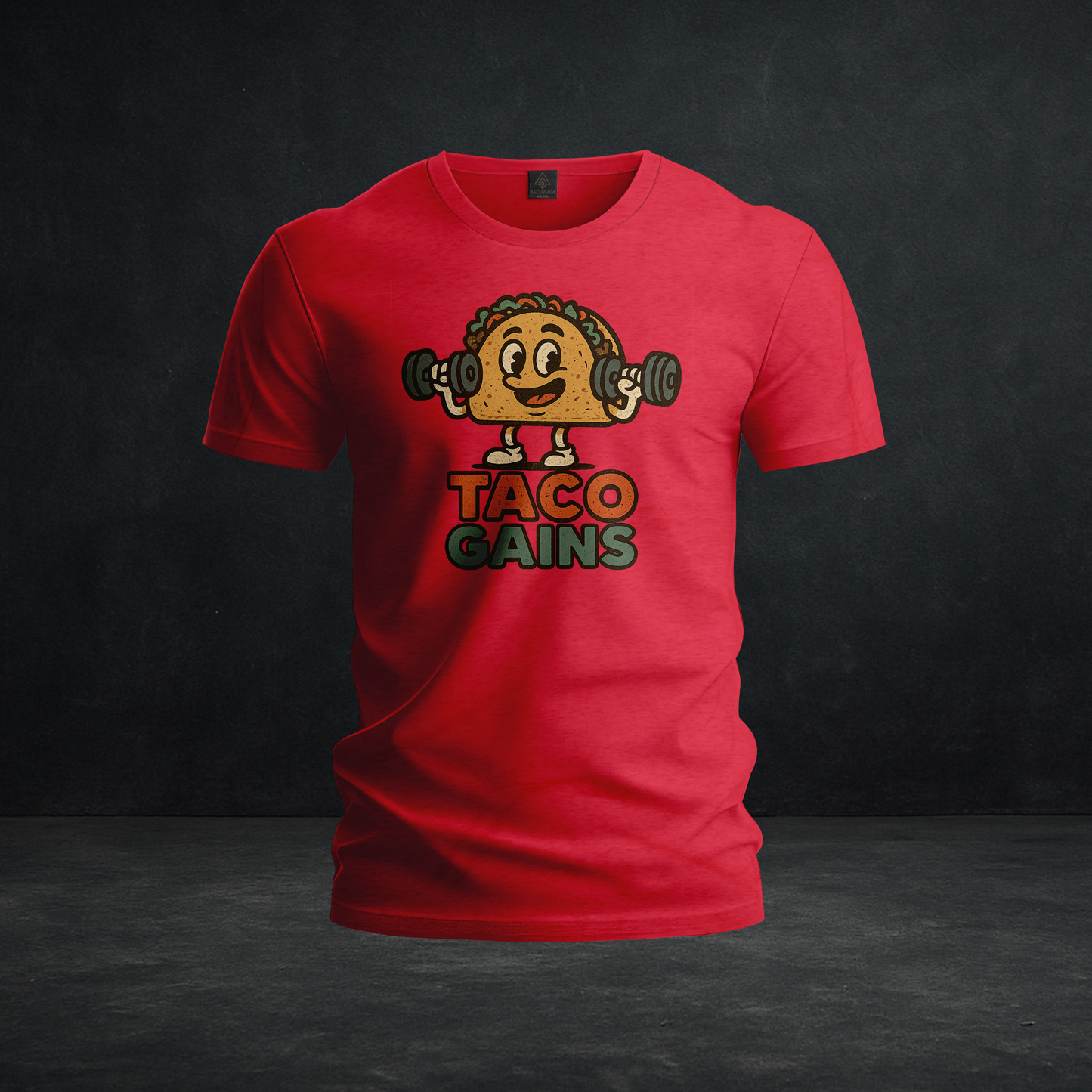 Taco Gains T-Shirt — Tri-Blend Funny Workout Taco Tee for Fitness Lovers