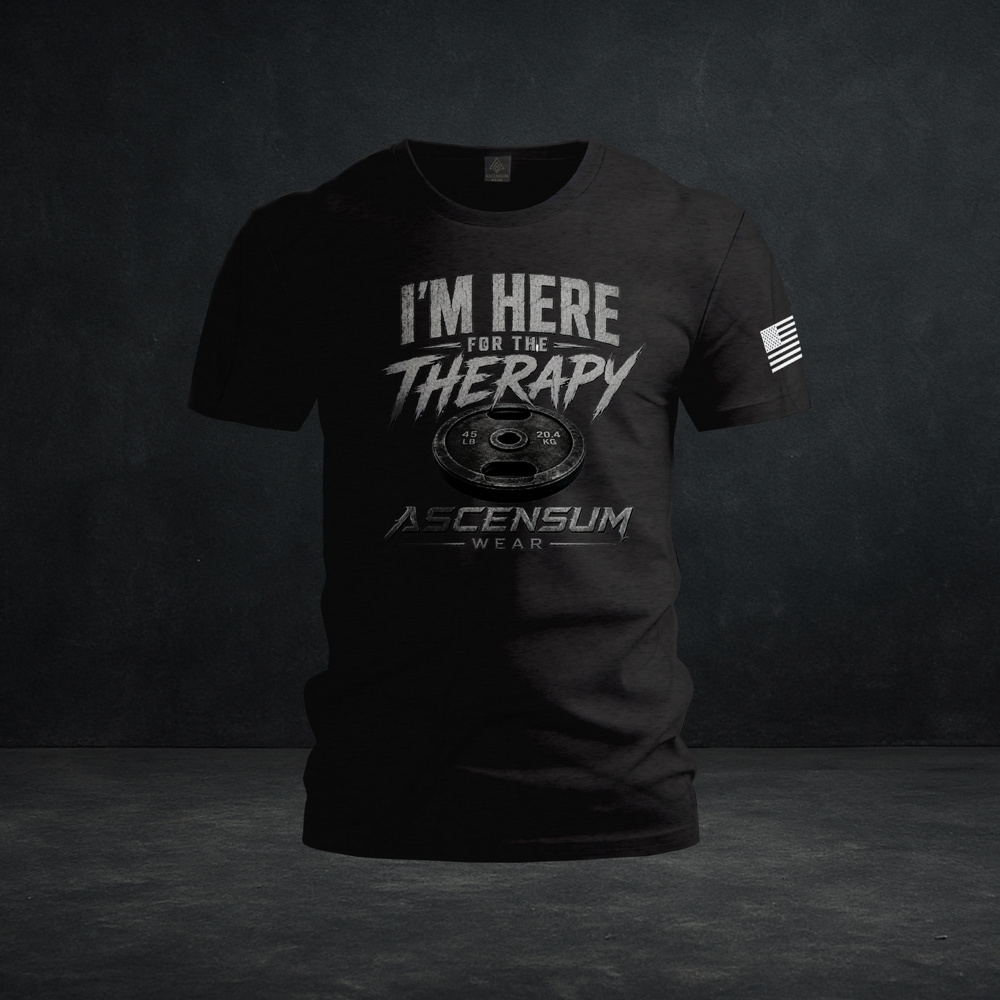 I'm Here For The Therapy | Weightlifting Graphic Tee | Ascensum Wear