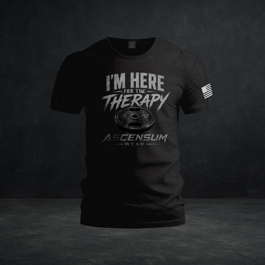 I'm Here For The Therapy | Weightlifting Graphic Tee | Ascensum Wear