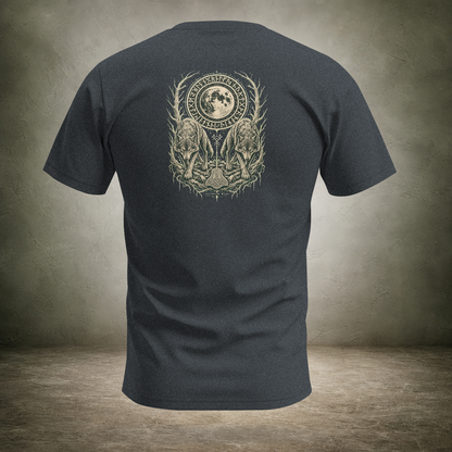 Wolf Pair Under Moon — Norse Unisex T-Shirt | Ascensum Wear