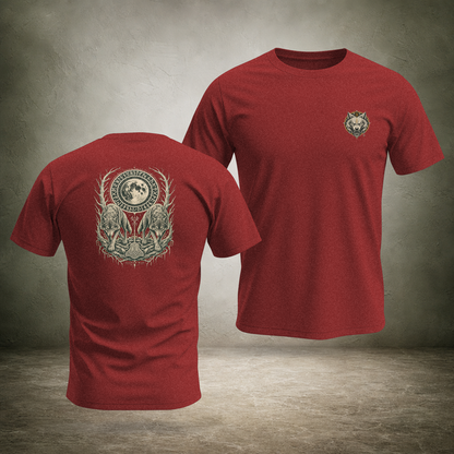 Wolf Pair Under Moon — Norse Unisex T-Shirt | Ascensum Wear