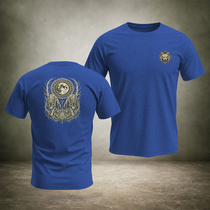 Wolf Pair Under Moon — Norse Unisex T-Shirt | Ascensum Wear