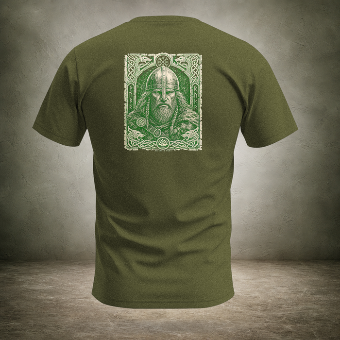 Helmed Warrior — Norse Back Print T-Shirt | Ascensum Wear