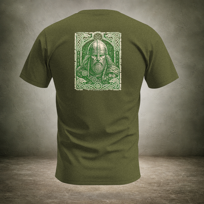 Helmed Warrior — Norse Back Print T-Shirt | Ascensum Wear