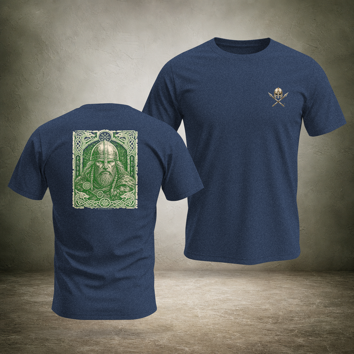 Helmed Warrior — Norse Back Print T-Shirt | Ascensum Wear