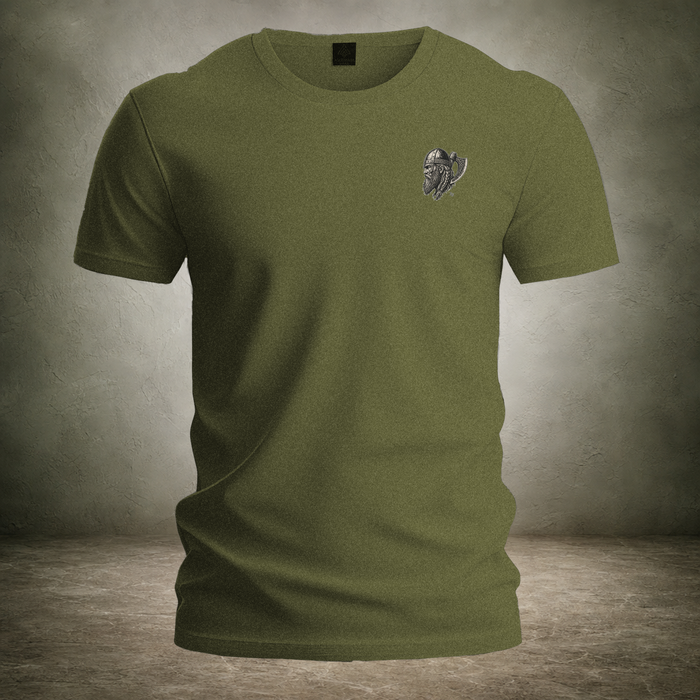 Crossed Axes Shield — Norse Back Print T-Shirt | Ascensum Wear