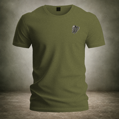 Crossed Axes Shield — Norse Back Print T-Shirt | Ascensum Wear