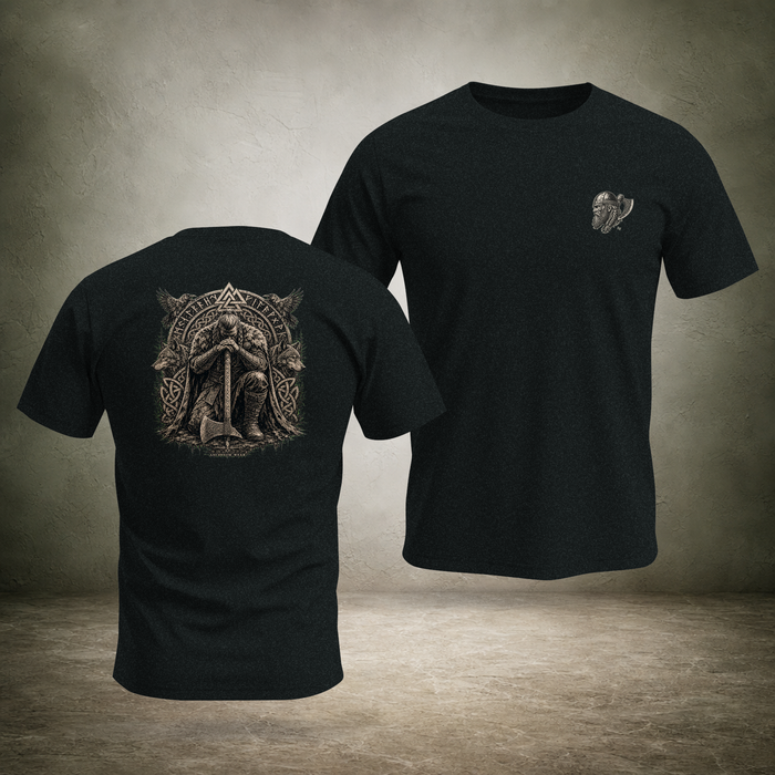 Ascension Kneeling — Norse Back Print T-Shirt | Ascensum Wear