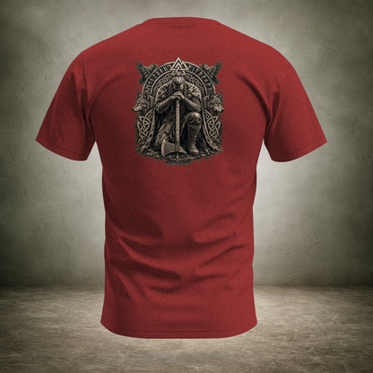 Ascension Kneeling — Norse Back Print T-Shirt | Ascensum Wear