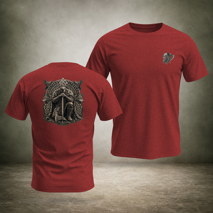 Ascension Kneeling — Norse Back Print T-Shirt | Ascensum Wear