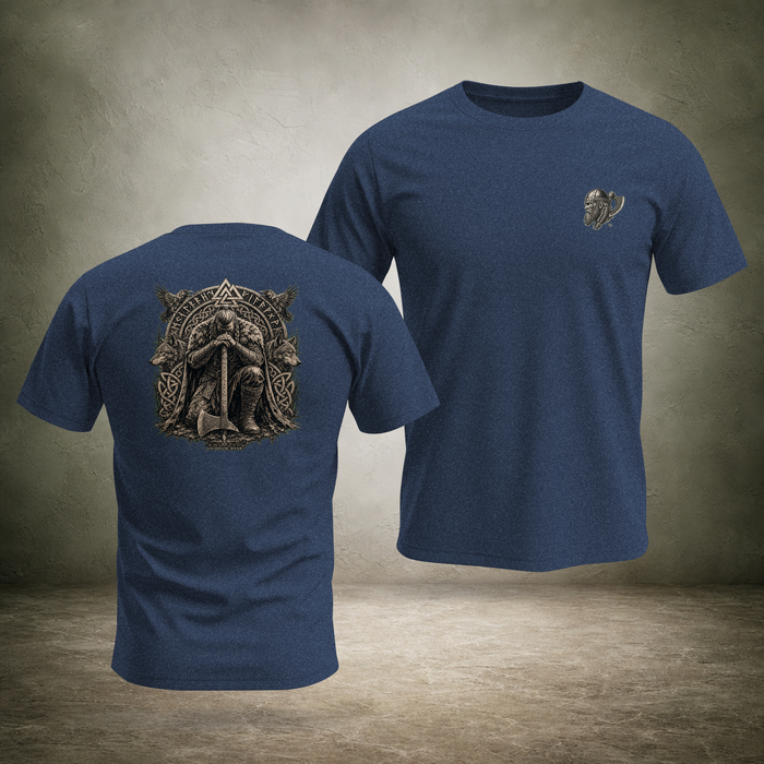 Ascension Kneeling — Norse Back Print T-Shirt | Ascensum Wear