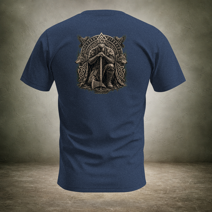 Ascension Kneeling — Norse Back Print T-Shirt | Ascensum Wear