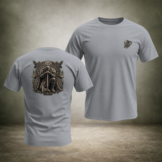 Ascension Kneeling — Norse Back Print T-Shirt | Ascensum Wear