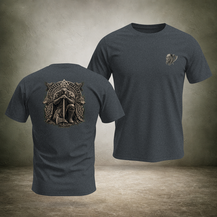 Ascension Kneeling — Norse Back Print T-Shirt | Ascensum Wear