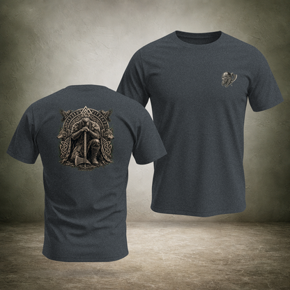 Ascension Kneeling — Norse Back Print T-Shirt | Ascensum Wear