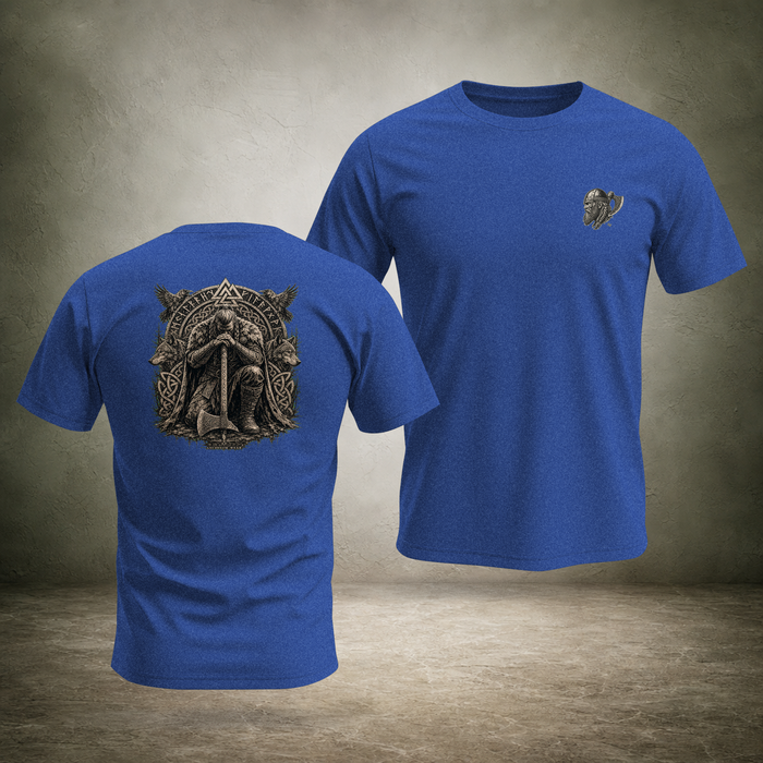 Ascension Kneeling — Norse Back Print T-Shirt | Ascensum Wear