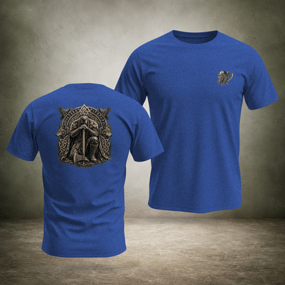 Ascension Kneeling — Norse Back Print T-Shirt | Ascensum Wear