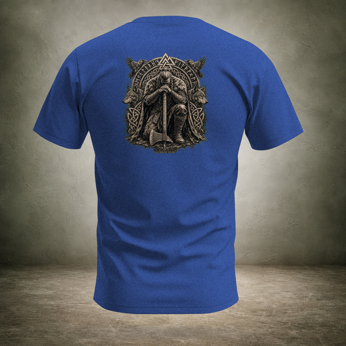 Ascension Kneeling — Norse Back Print T-Shirt | Ascensum Wear