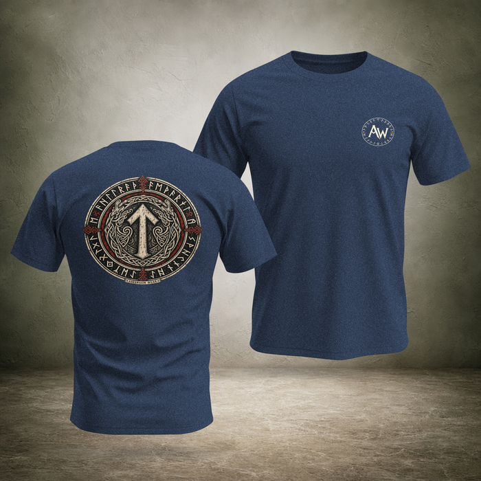 Runic Circle Seal — Norse Back Print T-Shirt | Ascensum Wear
