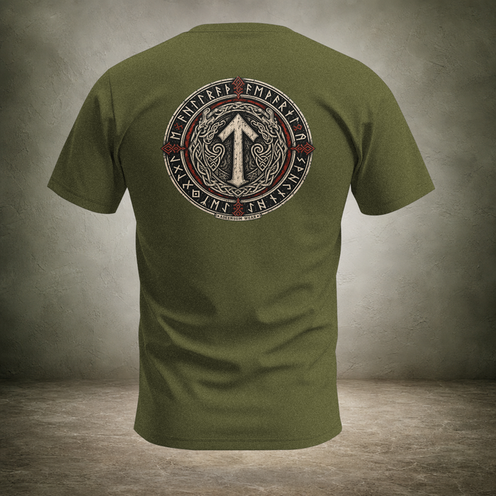 Runic Circle Seal — Norse Back Print T-Shirt | Ascensum Wear