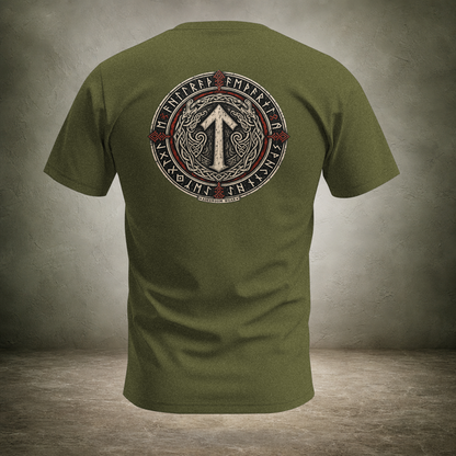 Runic Circle Seal — Norse Back Print T-Shirt | Ascensum Wear