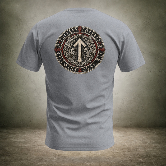 Runic Circle Seal — Norse Back Print T-Shirt | Ascensum Wear