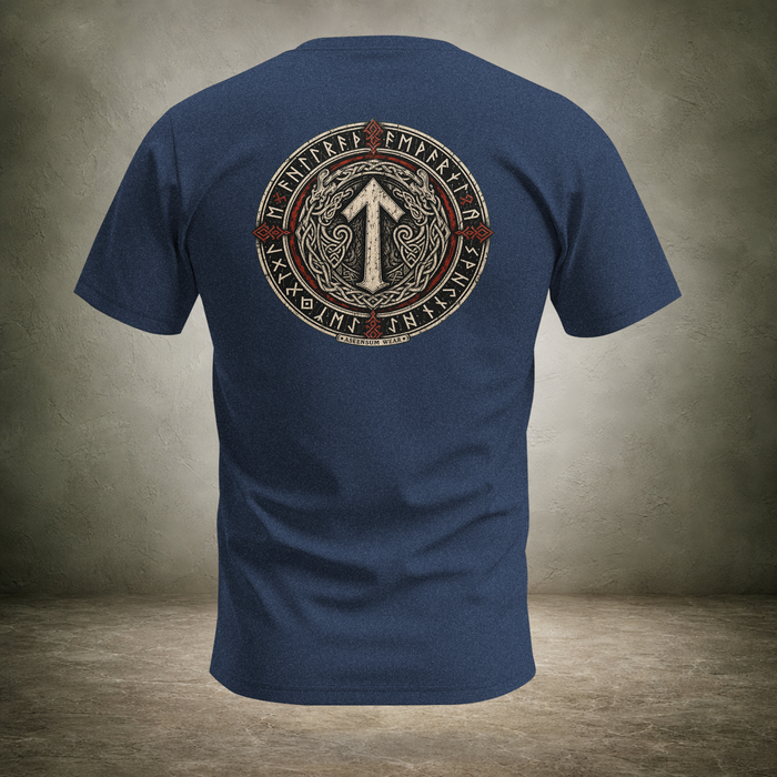 Runic Circle Seal — Norse Back Print T-Shirt | Ascensum Wear