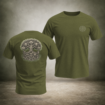 Yggdrasil — Norse World Tree Back Print T-Shirt | Ascensum Wear