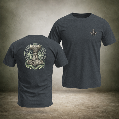 Mjölnir — Norse Hammer Back Print T-Shirt | Ascensum Wear