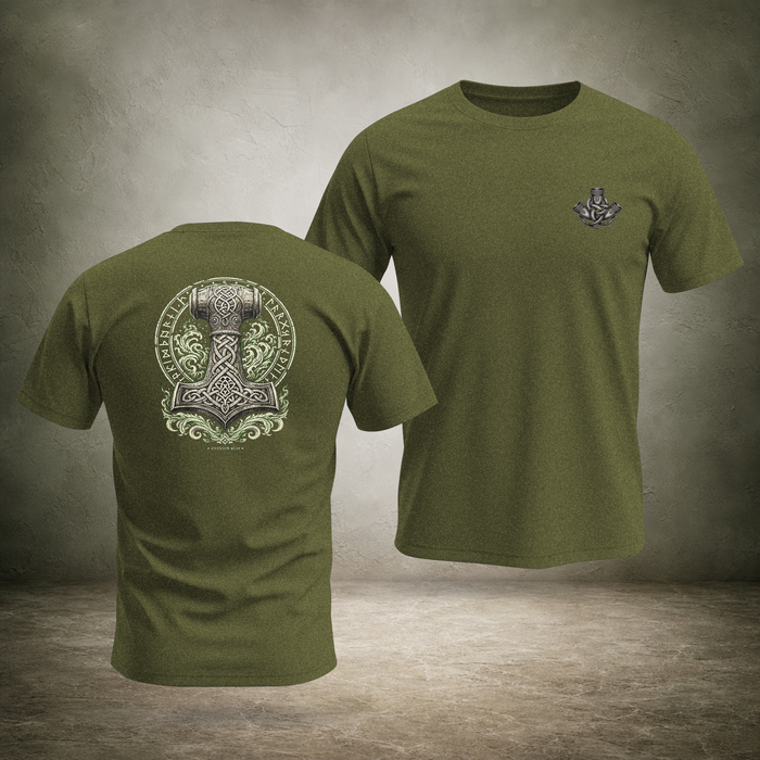 Mjölnir — Norse Hammer Back Print T-Shirt | Ascensum Wear