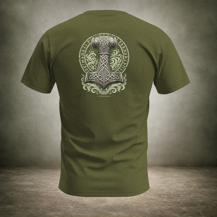 Mjölnir — Norse Hammer Back Print T-Shirt | Ascensum Wear