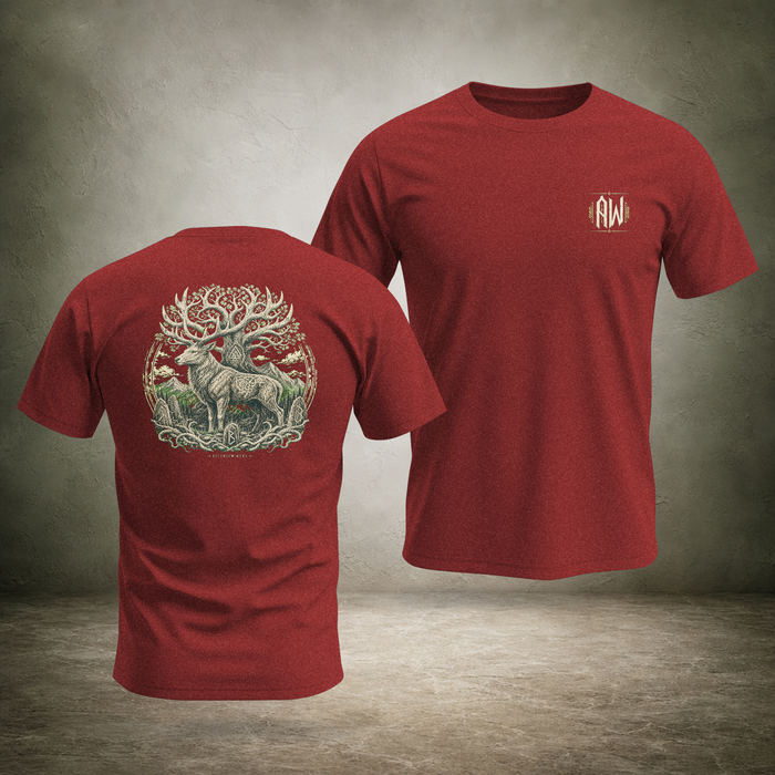 Stag Hart of the Forest — Norse Back Print T-Shirt | Ascensum Wear