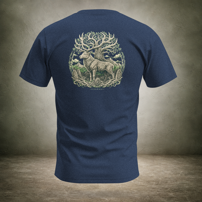 Stag Hart of the Forest — Norse Back Print T-Shirt | Ascensum Wear