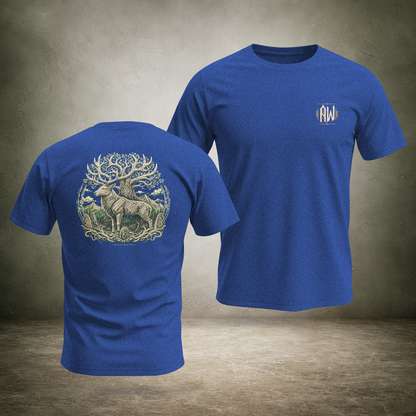 Stag Hart of the Forest — Norse Back Print T-Shirt | Ascensum Wear