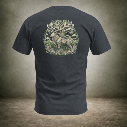 Stag Hart of the Forest — Norse Back Print T-Shirt | Ascensum Wear