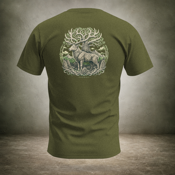 Stag Hart of the Forest — Norse Back Print T-Shirt | Ascensum Wear