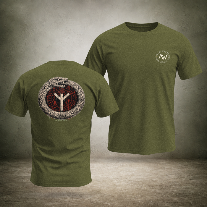 Jörmungandr — Norse Serpent Ring Back Print T-Shirt | Ascensum Wear