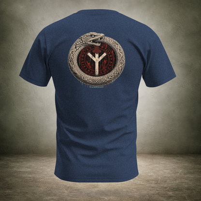 Jörmungandr — Norse Serpent Ring Back Print T-Shirt | Ascensum Wear