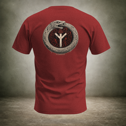 Jörmungandr — Norse Serpent Ring Back Print T-Shirt | Ascensum Wear