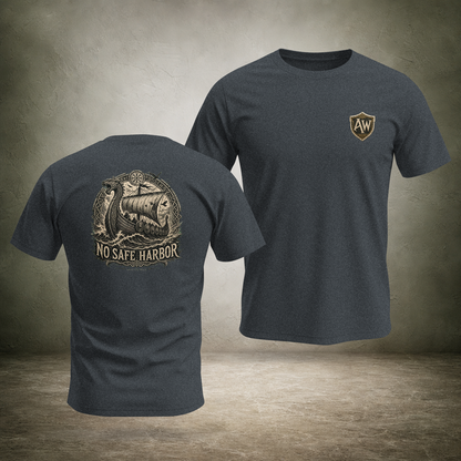 No Safe Harbor — Norse Back Print T-Shirt | Ascensum Wear