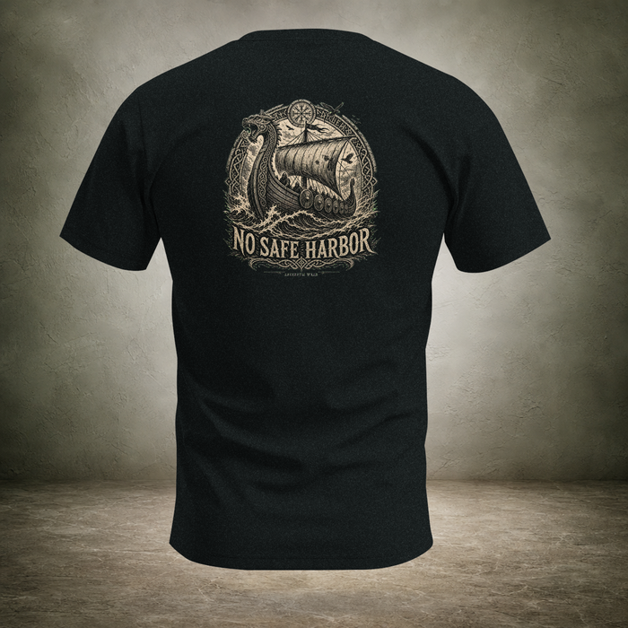 No Safe Harbor — Norse Back Print T-Shirt | Ascensum Wear