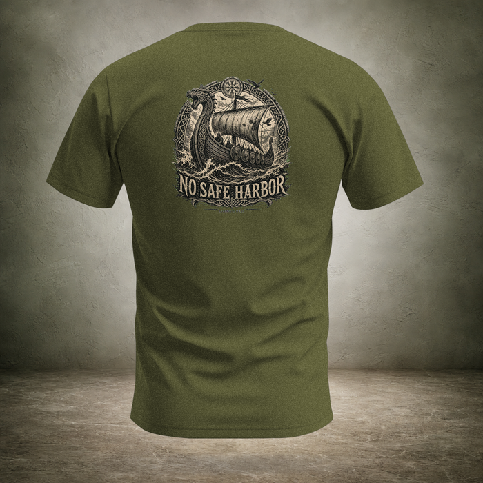 No Safe Harbor — Norse Back Print T-Shirt | Ascensum Wear