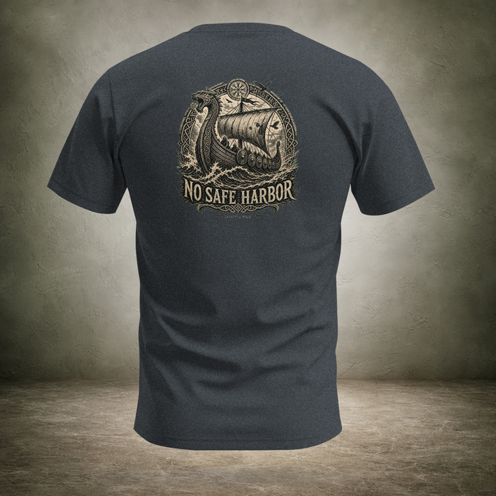 No Safe Harbor — Norse Back Print T-Shirt | Ascensum Wear