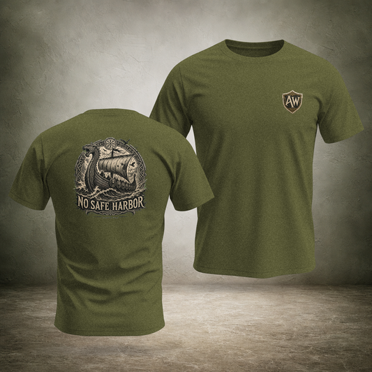 No Safe Harbor — Norse Back Print T-Shirt | Ascensum Wear