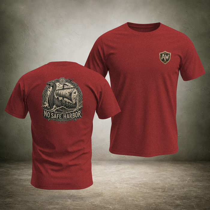 No Safe Harbor — Norse Back Print T-Shirt | Ascensum Wear