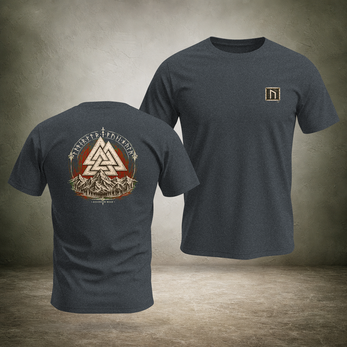 Valknut — Norse Ascension Back Print T-Shirt | Ascensum Wear
