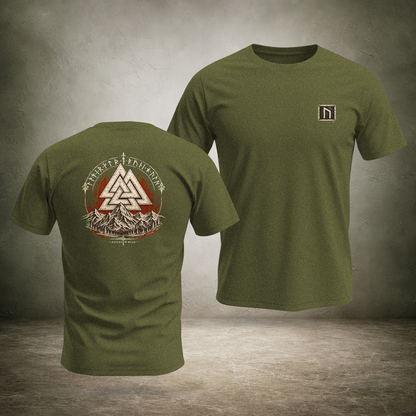 Valknut — Norse Ascension Back Print T-Shirt | Ascensum Wear