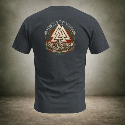 Valknut — Norse Ascension Back Print T-Shirt | Ascensum Wear